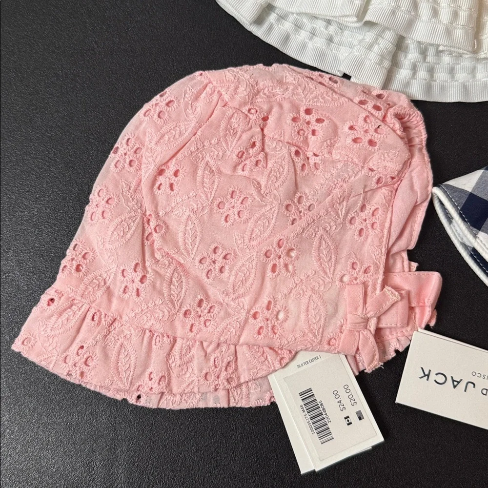 Janie & Jack Bundle of Baby Hats 0-3 Months New NWT